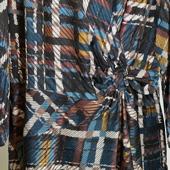 NWT Signature by Robbie Bee 3/4 Sleeve Faux Wrap Midi Dress Womens Plus Size 3X - Picture 3 of 12